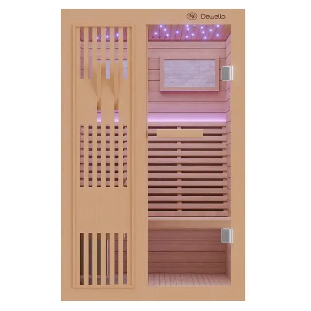 dewello finnische sauna minto 120x120cm