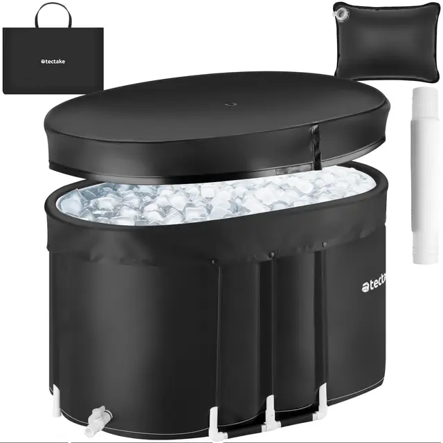 tectake eisbadewanne mit abdeckung