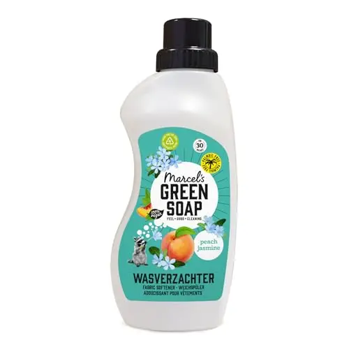 Marcel's Green Soap - Weichspüler Pfirsich & Jasmin - Vegan - Mikroplastikfreie Formel - 100% recycelte Plastikflasche - Nachfüllbar - 30 Waschgänge - 750 ml