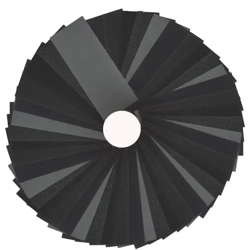 45 Stück Schleifpapier Set 80-3000 Körnung, Nassschleifpapier & Sandpapier für Auto Metall Holz Lack Wände Glas, Schmirgelpapier Set Fein zum Nass- & Trockenschleifen