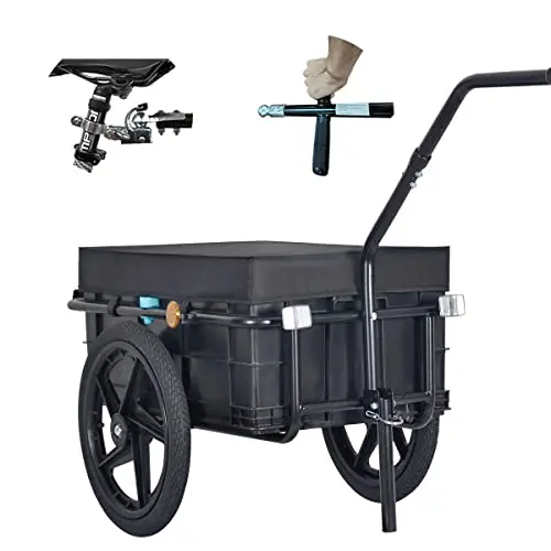 Tiggo XL Lastenanhänger Handwagen 70 l Schwarz
