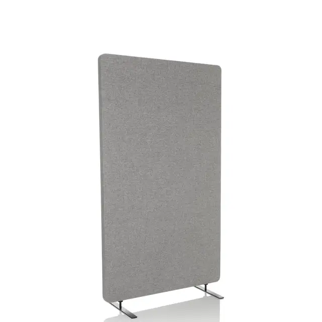 hjh OFFICE Akustik Trennwand 142 cm hoch FLEXMIUT Stand Raumteiler Büro Sichtschutz Pinnwand, Hellgrau 891013