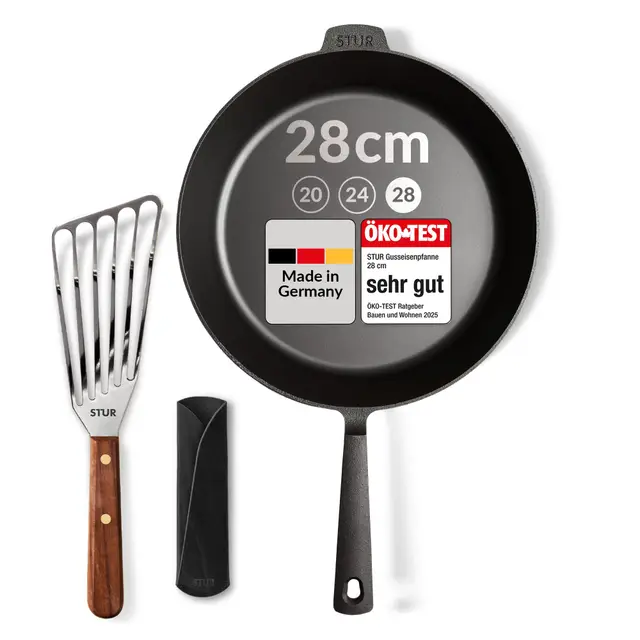 STUR Gusseisenpfanne Starter-Set 28 cm