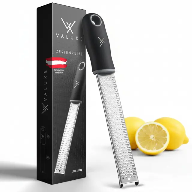 valuxe premium zester-reibe edelstahl