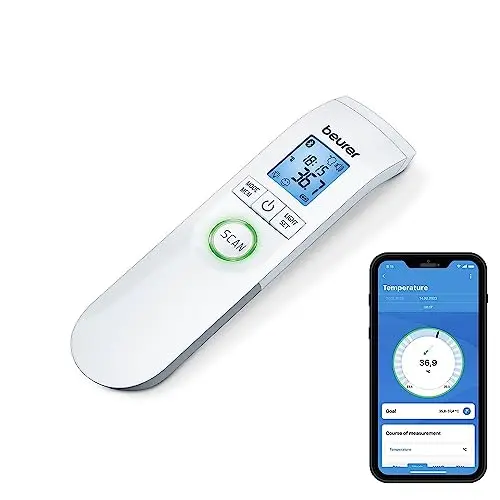 Beurer FT 95 Bluetooth, kontaktloses Infrarot-Fieberthermometer mit innovativer App-Vernetzung