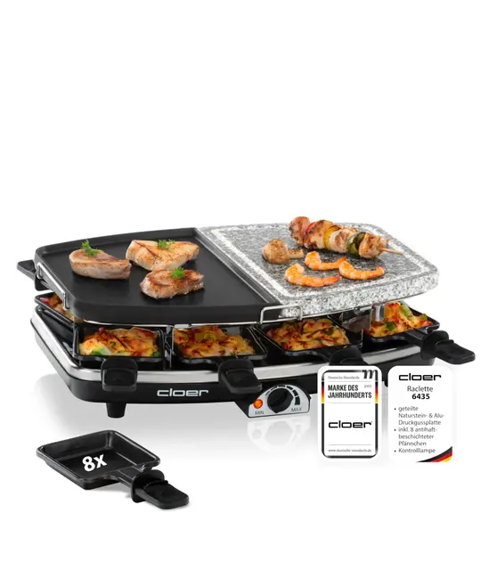 cloer 6435 raclette naturstein 1200w