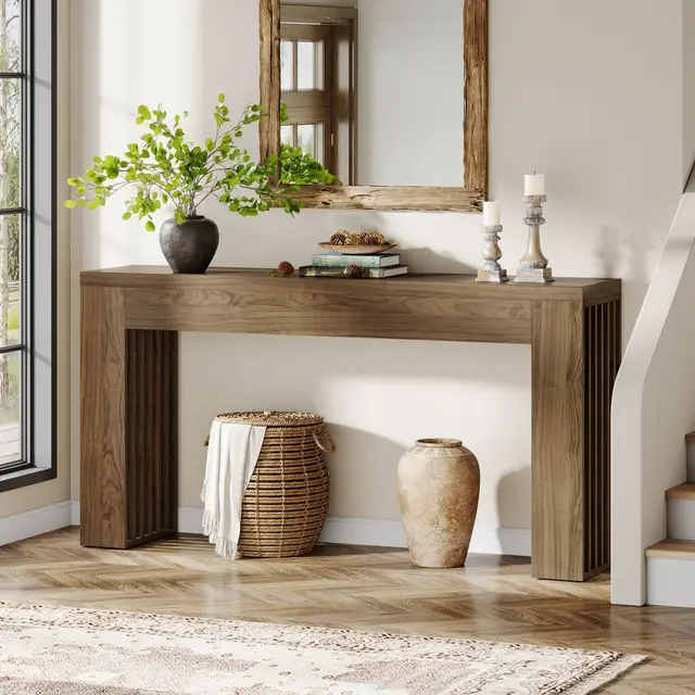 tribesigns konsolentisch 150 cm holz