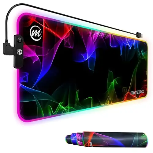 memzuoix RGB Gaming Mauspad XXL 80×30 cm