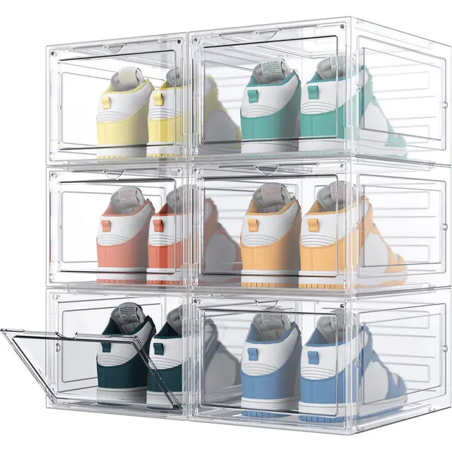 homidec schuhbox stapelbar transparent