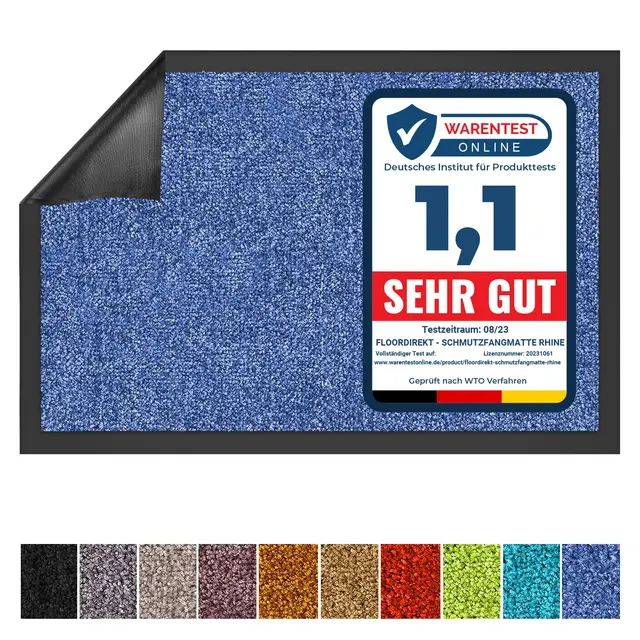 floordirekt rhine schmutzfangmatte blau