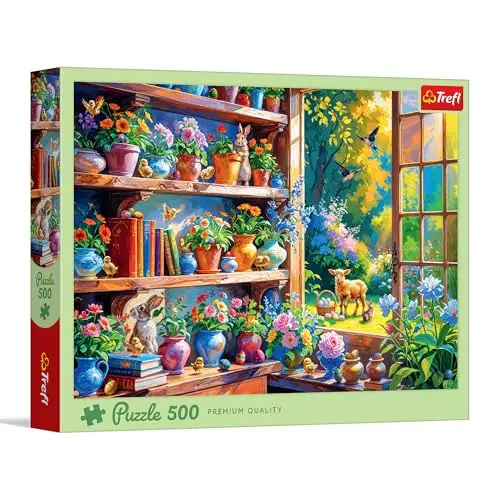 Trefl – Frühlingsmorgen in der Orangerie – 500 Teile – DIY-Puzzle, kreative Unterhaltung, für Erwachsene und Kinder ab 10 Jahren