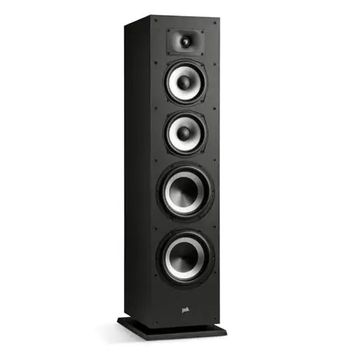 Polk Audio Monitor XT70 Hochauflösender Standlautsprecher, HiFi Und Heimkino Lautsprecher, Hi-Res Zertifiziert, Dolby Atmos Und DTS:X Kompatibel (Stück), Schwarz