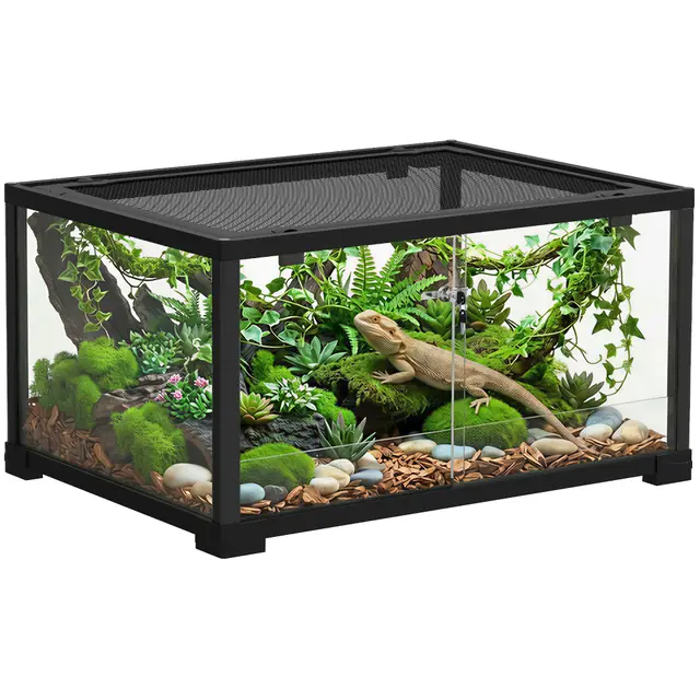 pawhut glasterrarium 60x45x32cm