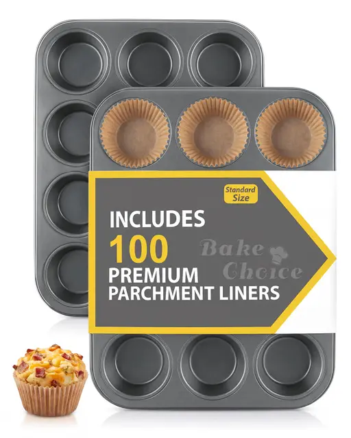 bake choice 2 stück muffinform 12 cups