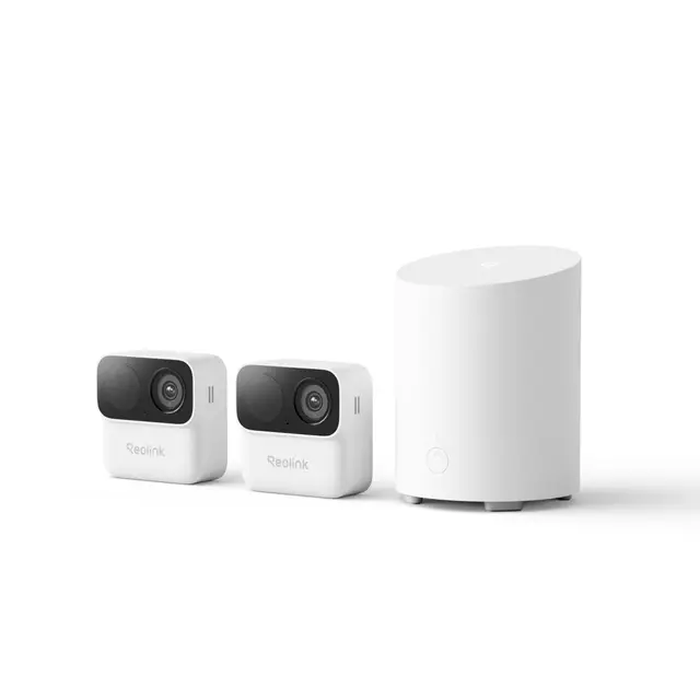 Reolink Magnetische Überwachungskamera Akku Set, 9 Monate Laufzeit, Lokaler Speicher, Fernzugriff, Smart Playback, Dual-Band WLAN, Kein ABO, für Innen & Außen, Hub Mini+2X Argus MagiCam