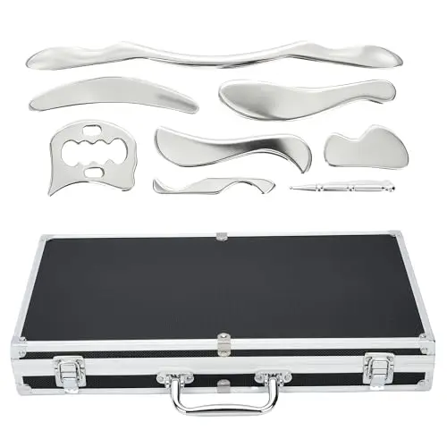 petour Gua Sha Schaber Set Edelstahl 8-in-1