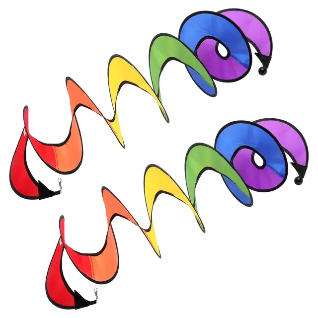 TNSLAND Windspiel Spirale 2er-Set, buntes UV-beständiges Outdoor-Windspiel