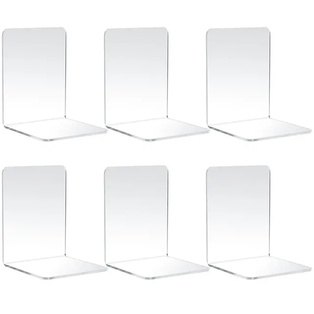 jjwuyue buchstützen 6er set acryl weiß