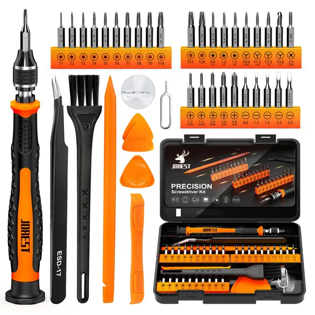 JOREST 40Pcs Feinmechaniker Schraubendreher Set, Mini Werkzeug Set mit Torx T5 T6 T8 T9 T10 T20, usw, Reparatur Kit für iphone, ipad, Switch, PS4, Xbox, Laptop, Macbook, Computer, Brille, Uhren, usw