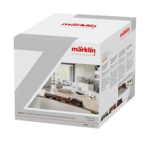 Märklin 81701 - Startpackung Güterzug, Spur Z, Lokomotive, Güterwagen, Gleise und Steuereinheit, Maßstab 1:220