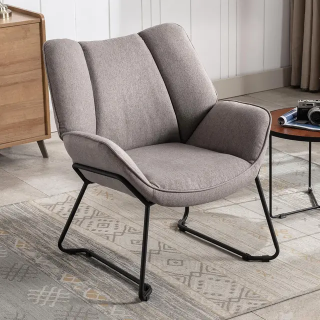 ya-home loungesessel grau leinen