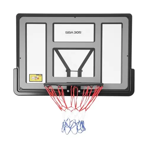 110x75 cm Wandmontage Basketballständer wandmontierten Basketballkorb Leistungsstarke PET-Rückwand- und Rahmenkombination Ringdurchmesser 45cm für Training in Innen- und Außenbereich