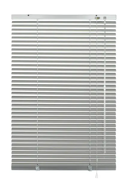 Deco Company Alu-Jalousie ohne Bohren, Zum Klemmen, Inkl. Klemmträgern, Sichtschutz, Lichtschutz, Blendschutz, Aluminium-Jalousie, Silber, 90 x 130 cm