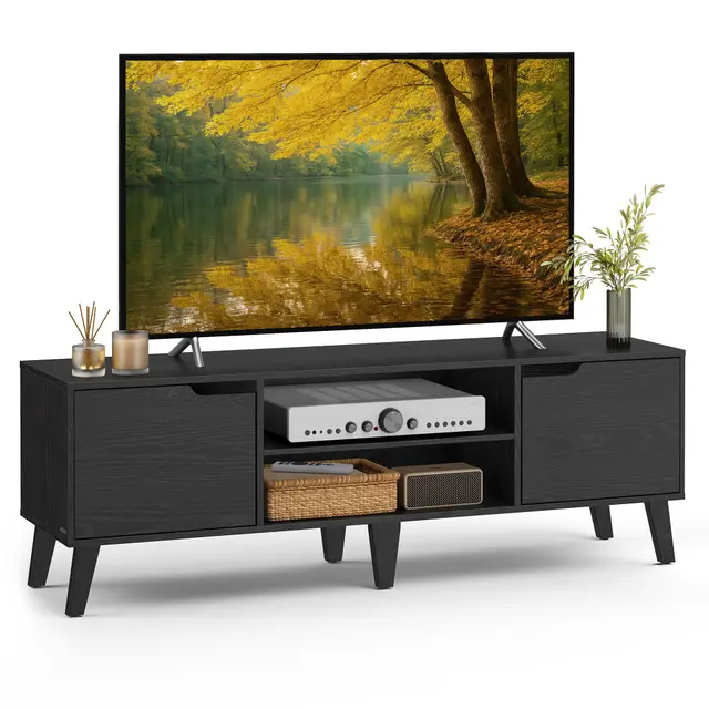 vasagle tv-schrank 147cm schwarz