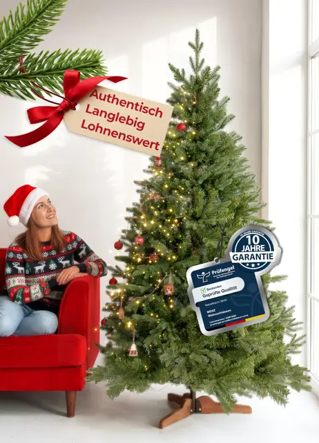 Familientanne künstlicher Weihnachtsbaum 180 cm – Authentisch Langlebig Lohnenswert – Tannenbaum künstlich, Erinnerungen der Familie – Überzeugend für 10 Jahre