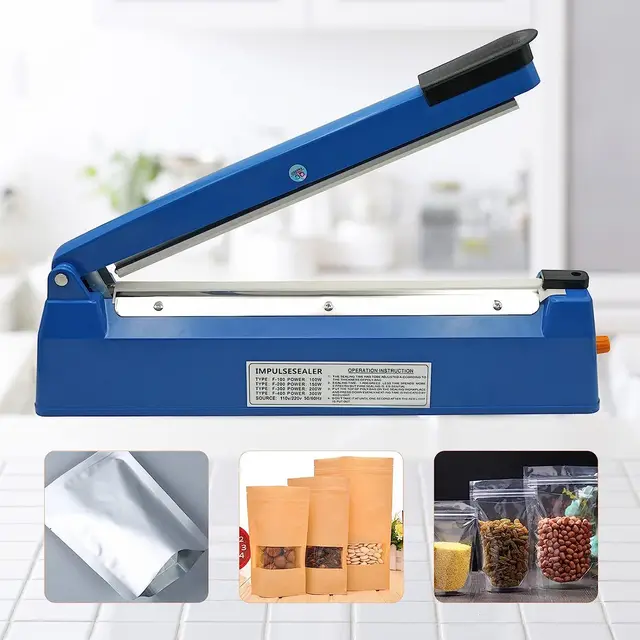 300 mm Heißsiegelgerät Folienschweißgerät 3mm Dichtungsbreite Balkenschweißgerät Versiegelungsgerät Temperaturkontrolle Heißsiegeler Lebensmittel Versiegelung für Mylar PP und PE Beutel