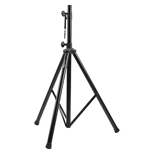 Amazon Basics Verstellbarer Lautsprecherständer - 120 cm bis 200 cm Stahl, Schwarz