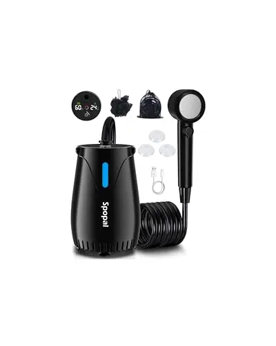 spopal campingdusche mit pumpe 8000mah