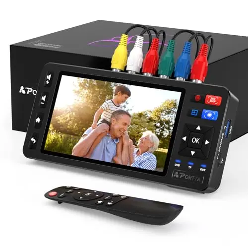 Portta VD22P VHS-zu-Digital-Konverter mit 5" LCD