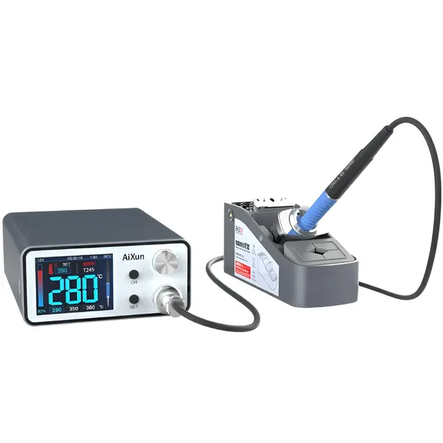 Aixun 200 W T3A Smart Lötstation unterstützt T12/T245 Griff für Motherboard PCB BGA Schweißreparatur Lötstation Werkzeuge (T3A-245-Senior + 3 Spitzen)