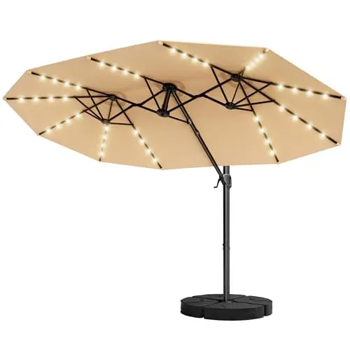 HOMRELEXA XBDDS Solar-LED Sonnenschirm