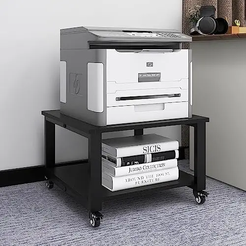 puncia druckertisch mit rollen 2 ebenen
