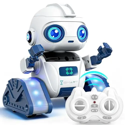 Ophy Roboter Kinder Spielzeug, wiederaufladbar und projizierbar, RC-Roboter mit LED-Augen und Musik, RC-Spielzeug mit Gestensensor für ab 3 4 5 6 7 8 9 10 Jahre Jungen und Mädchen Geschenk