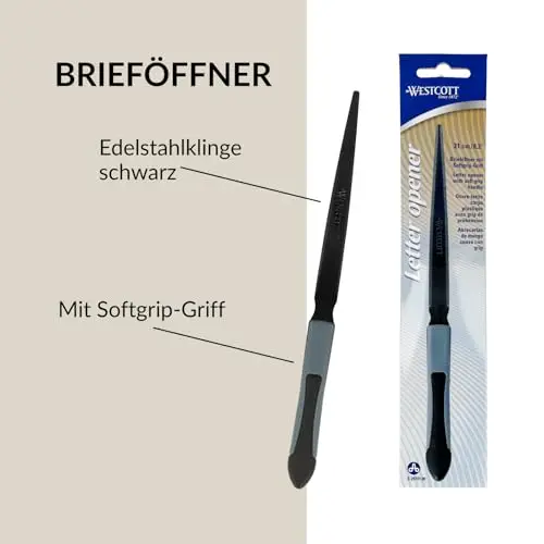 westcott brieföffner softgrip schwarz