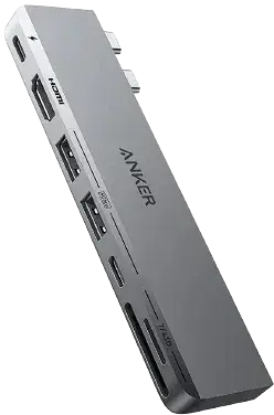 Anker 547 PowerExpand Direct 7-in-2 USB-C PD Media Hub, 2x USB4 [Stecker]