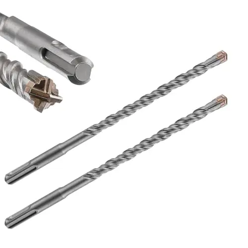 SDS Plus Bohrer 10x160mm 2 Stück, Professioneller Betonbohrer mit 4 Schneiden, Steinbohrer, Hammerbohrer, Ideal zum Bohren in Stein, Beton, Naturstein, Ziegelmauer