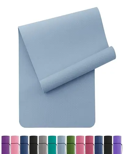 Narwhal Yogamatte Rutschfest Fitnessmatte Umweltfreundliche TPE Sportmatte mit Tragegurt Gymnastikmatte für Pilates Yoga Workout 183 x 61 x 0.6 cm