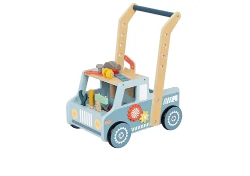 Tooky Toy Lauflernwagen Werkbank FSC Holz TJ931