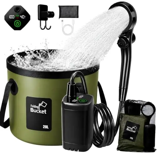 goody king campingdusche mit pumpe akku