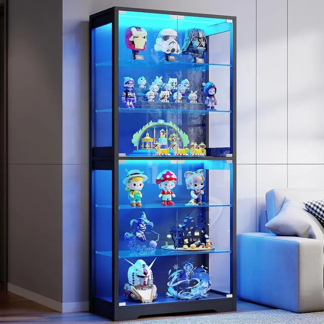 brottar vitrine 180cm glastür