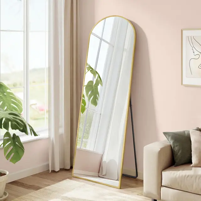 songmics gewölbter standspiegel 150x40