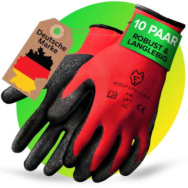 wolfsfeller 10 paar arbeitshandschuhe