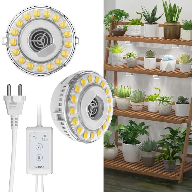 sansi led pflanzenlampe 10w 2-kopf