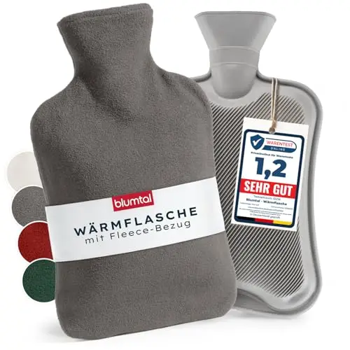 blumtal premium wärmflasche fleecebezug