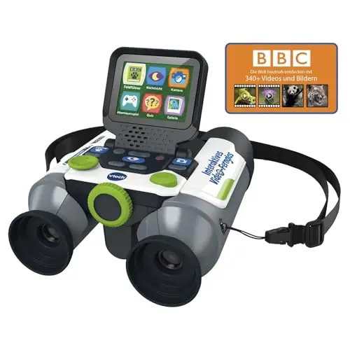 VTech Interaktives Video-Fernglas – Mit eingebauter Kamera, 10-facher Vergrößerung und beeindruckenden BBC-Inhalten – Für Entdecker:innen von 7 bis 99 Jahren - Deutsche Version