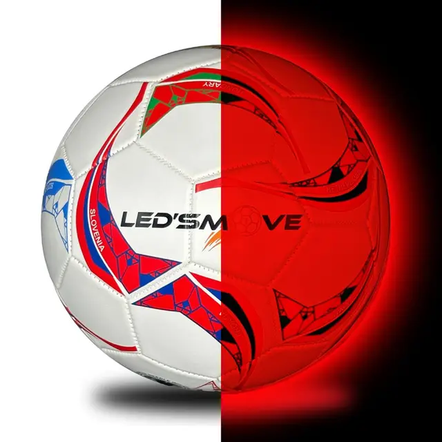 LedsMove Leuchtfußball | Leuchtball mit Licht | LED-Fußball | Glow in The Dark | Leuchtspielzeug | Ball Größe 5 - Modell LS2 Traditional